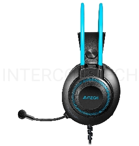 Наушники с микрофоном A4Tech Fstyler FH200i серый/синий 1.8м накладные оголовье (FH200I BLUE)