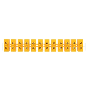 Клеммная винтовая колодка KВ-40 25-40, ток 100 A, полиэтилен желтый REXANT (10 шт./уп.)