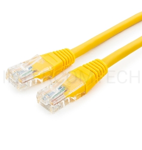 Патч-корд UTP Cablexpert кат.5e, 0.25м, литой, многожильный (жёлтый)