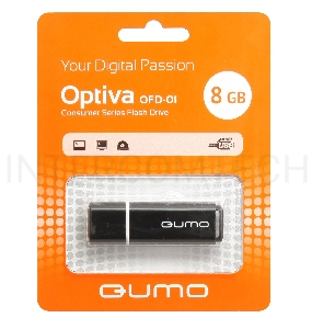 Флэш Диск QUMO 8GB Optiva 01 Black QM8GUD-OP1-black