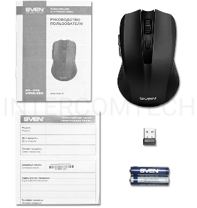 Беспроводная мышь SVEN RX-350W чёрная  (5+1кл. 600-1400DPI, SoftTouch, блист) Беспроводная мышь SVEN RX-350W чёрная  (5+1кл. 600-1400DPI, SoftTouch, блист)