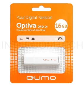 Флэш Диск QUMO 16GB Optiva 01 White QM16GUD-OP1-white