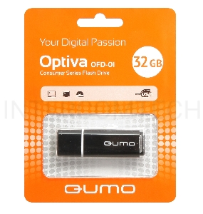 Флэш Диск USB 2.0 QUMO 32GB Optiva 01 Black QM32GUD-OP1-black