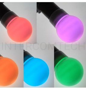 Лампа шар e27 9 LED  Ø50мм RGB