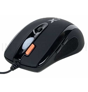 Мышь A4Tech X(7)-710MK  Мини (черный) USB, 2000dpi, встр. память 16Кб, 1000ГЦ, 6 кнопок.