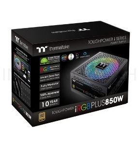 Блок питания Thermaltake ATX 850W Toughpower iRGB Plus 80+ gold (24+4+4pin) APFC 140mm fan color LED 12xSATA Cab Manag RTL